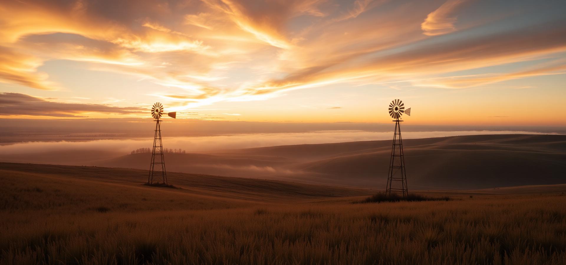 Sunrise over the Graves Ranch — South Dakota pheasant hunting country near Pukwana